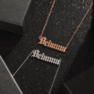 18k Gold Namenskette, Personalisierte Namenskette, Sterling Silber Namenskette, Personalisierter Schmuck, Muttertag Schmuck