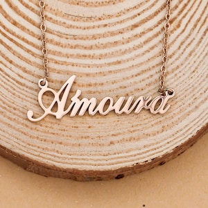 Custom Name Necklace, Personalized Sterling Silver Name Necklace Rose Gold Plated, Personalized Name Jewelry, Gift for Mother