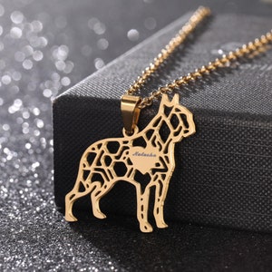 Custom Animal Necklace with Name, Personalized Leopard Geometric Jewelry for Women, Memorial Name Pendant Gift for Her/Mother