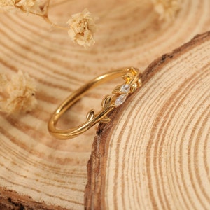 Vintage Moissanite Wedding Band Marquise Cut Moissanite Band Unique Half Eternity Bridal Matching Stacking Leaf Branch Band Anniversary Ring