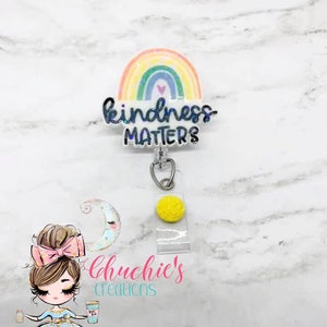 Kindness Matters--Rainbow Badge Reels--Colorful Badge Reels--Rainbow Badges--Pride Badges--Pride Badge Reels--Kindness Matters Badge Reels