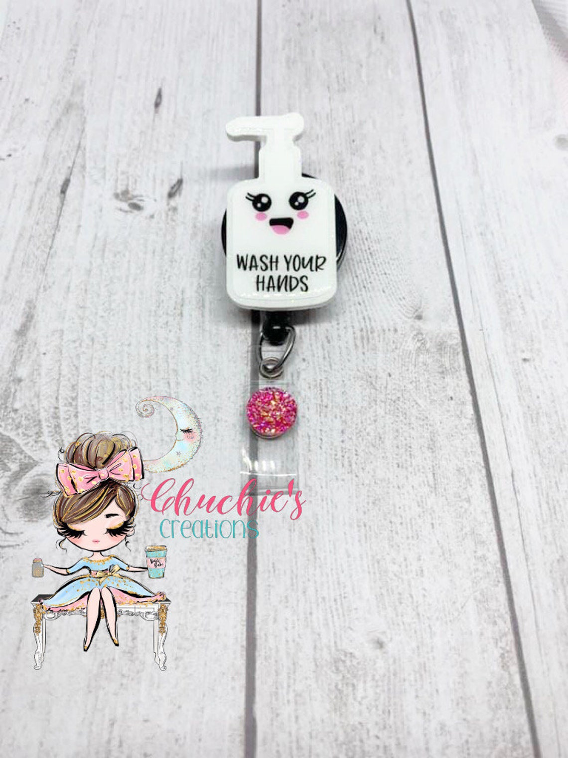 Hand Sanitizer Badge ReelCute Hand Sanitizer Badge Etsy