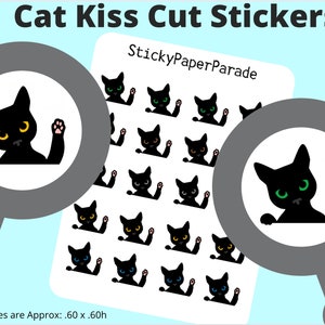 Cat Planner Stickers // Planner Stickers //  Kitty Sticker // Cat Calendar Stickers //