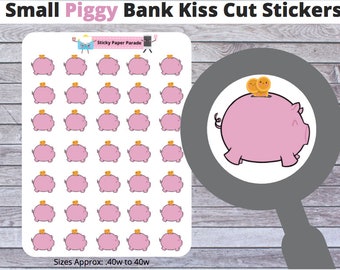 Piggy Bank Planner Stickers  // Savings Planner Stickers // Finances Stickers // Stickers  // Pig Sticker // Budget Sticker // Kawaii