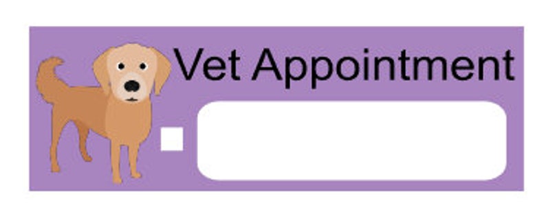 Vet Appointment Planner Stickers Dog Appointment Planner Sticker Dog Planner Sticker Kiss Cut Sticker Kawaii Stickers