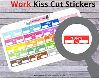 Work Planner Stickers  // Planner Stickers // Work Stickers //  Fill In Stickers  // Work Schedule  // Stickers