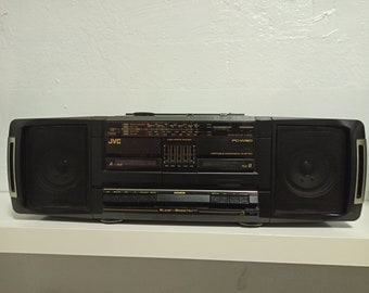 JVC PC-W150 Boombox Radio - Registratore a doppia cassetta - Vintage - *Iconico* anni '80