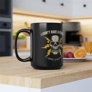 Funny Nonbinary Anxiety Mug, Enby LGBT Skeleton Gift image 8