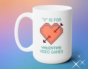 Funny Video Game Valentine Mug, Anti-Valentine's Day Gift