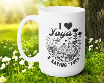 Lustige Yoga Tasse: Freches Yogi Geschenk