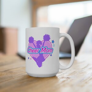 Cheer Mom Mug, Cheerleading Coffee Cup, Cheerleading Mom Gift, Cheerleading Mug, Gift for Mom, Cheer Team Gift