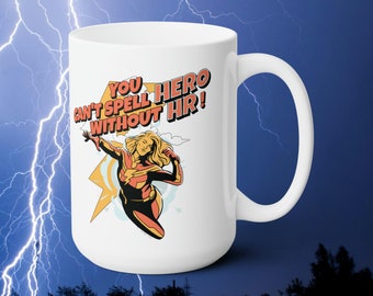 HR Hero Coffee Mug, Human Resources Gift, 15oz Ceramic