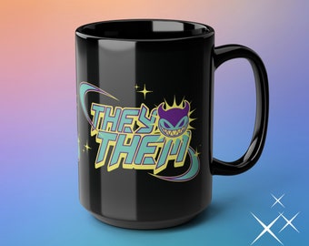 Nonbinary Pride Coffee Mug, They/Them Pronouns, LGBT Gift