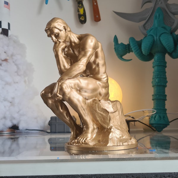 Le Penseur de Rodin couleur OR