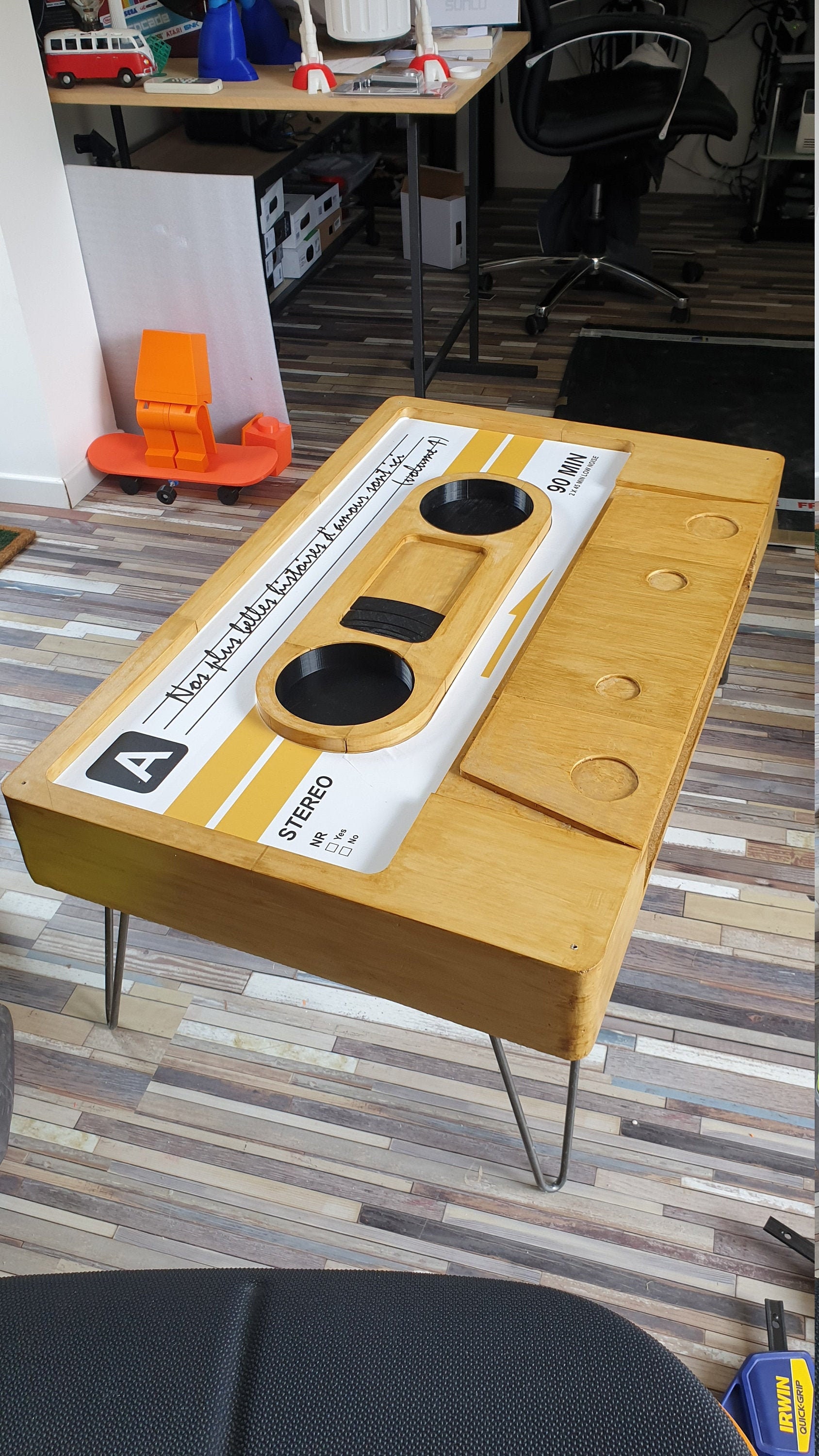 Table Basse Cassette Audio Personnalisable