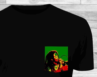 T-shirt à poche Bob Marley adulte