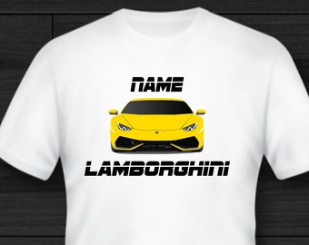 Kids Name Customisation Lamborghini T-shirt