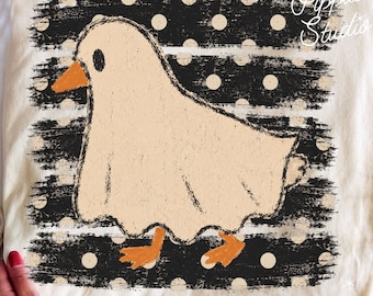 Goose Stripes PNG Preppy Shirt Design, Trendy Halloween Season, Distressed Graphic Sublimation