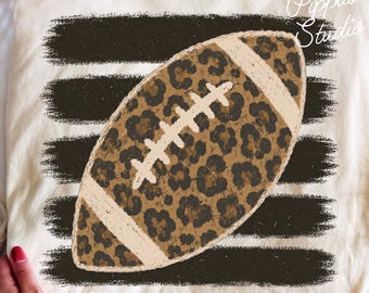 Leopard Football PNG Design: Game Day Sublimation Graphic (Digital Download)
