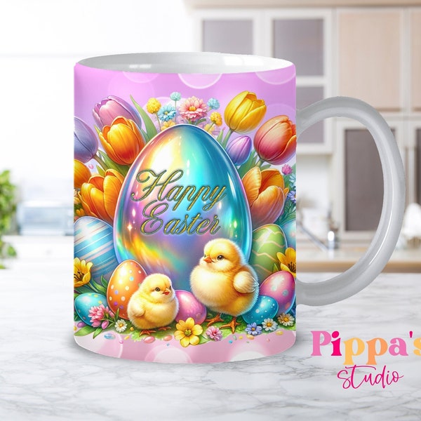 Easter Mug Press, 11oz 15oz Mug Wrap Template, Coffee Mug Sublimation