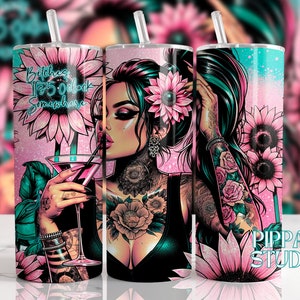 Bitches It&#39;s Five O&#39;clock Somewhere Funny Sarcastic Tumbler Wrap, 20oz Skinny Sublimation Tumbler Design, Snarky Sarcastic Design,