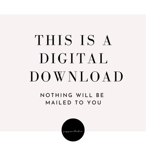 K&ouml;nnte beinhalten: Ein wei&szlig;er Hintergrund mit schwarzem Text, der "Dies ist ein digitaler Download. Nichts wird Ihnen zugesandt." lautet. Der Text ist mittig auf der Seite platziert. Ein kleiner schwarzer Kreis mit dem Text "pepper studio" befindet sich unten in der Mitte der Seite.
