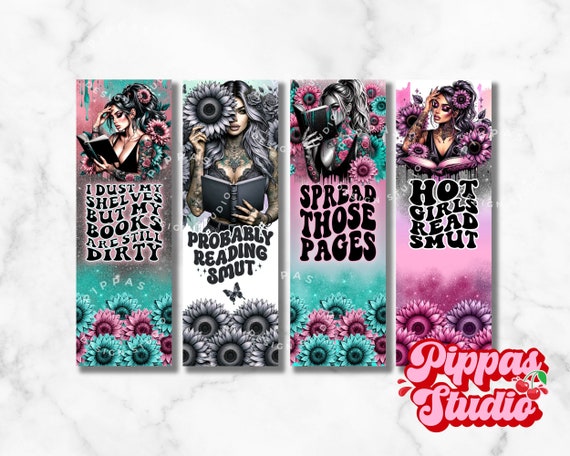 Printable bookmarks, Sarcastic Quote Floral Book Reading Quotes Reader Bookmarks Instant Download