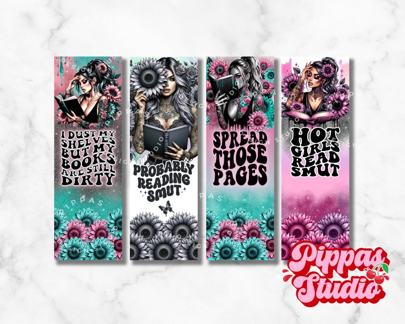 Printable bookmarks, Sarcastic Quote Floral Book Reading Quotes Reader Bookmarks Instant Download image 1