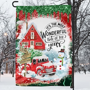 Christmas Garden Flag Design, Gift for Christmas, JPEG Sublimation