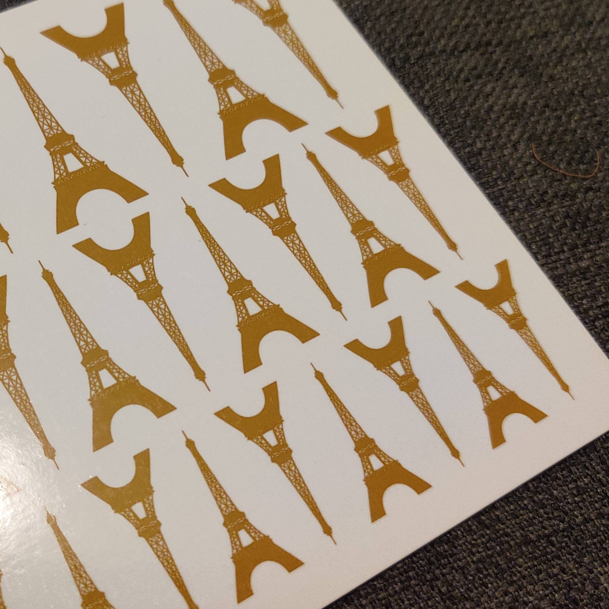 Waterslide Decal Assorted Sizes Eiffel Tower Gold or Silver Etsy UK