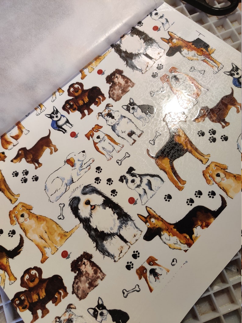 Ceramic or Glass Waterslide Decal Multiple Dogs Etsy UK