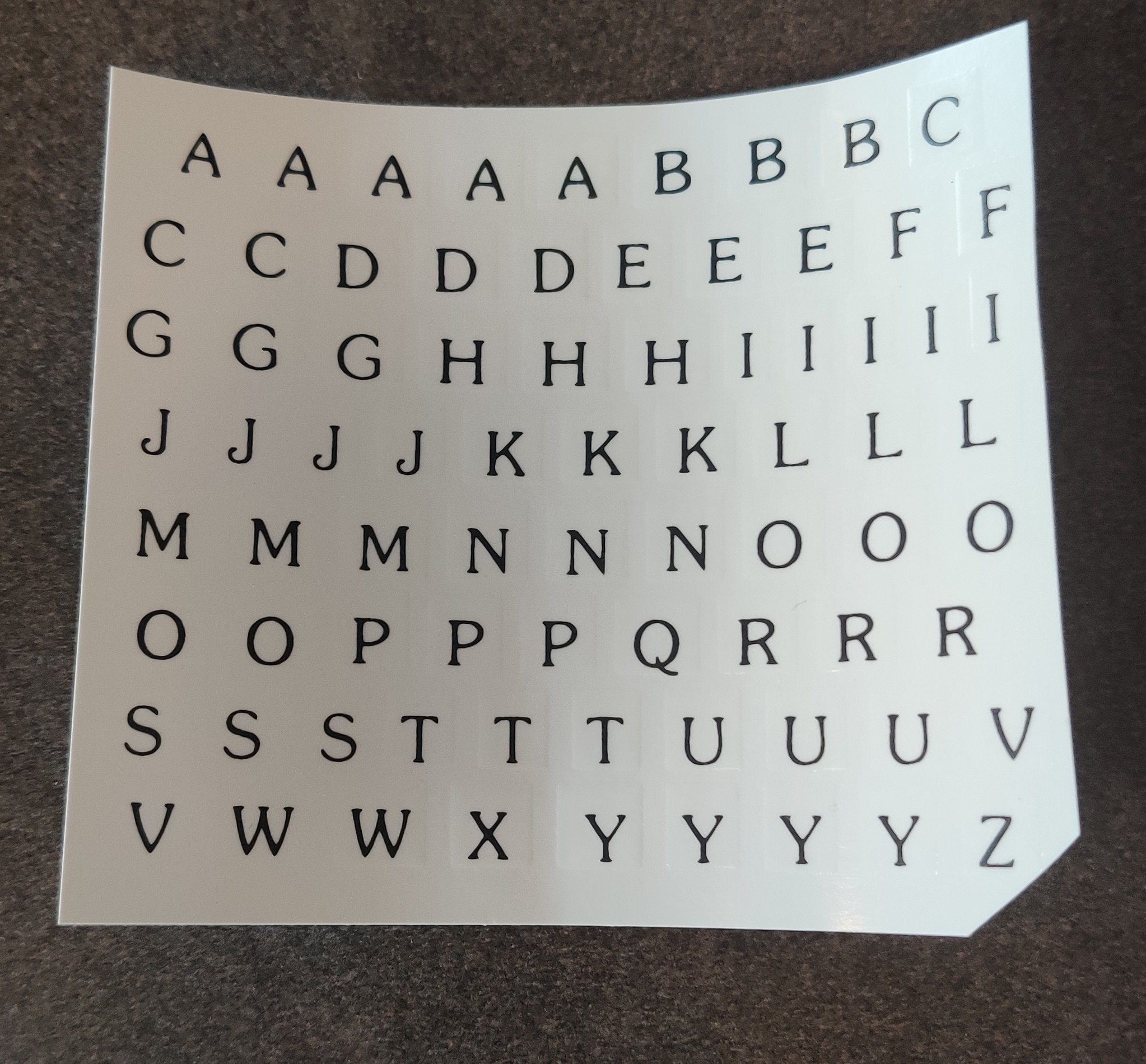 Ceramic or Glass Waterslide Decal Lettering. Black or Gold Etsy