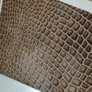 Ceramic or Glass Waterslide Decal - Crocodile Alligator Skin Pattern. Reptile Scales Brown Swamp Florida Terrifying Teeth Luxury