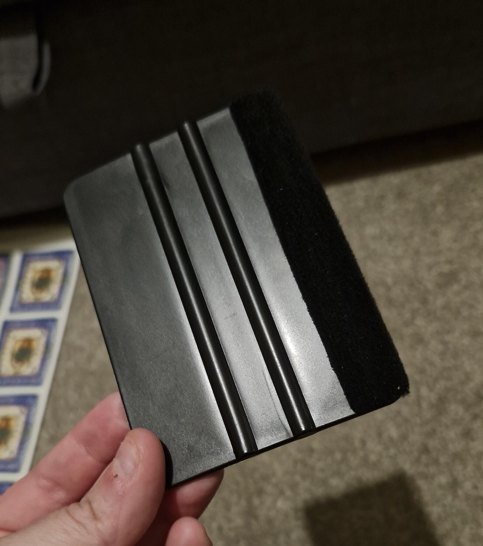 Plastic and Felt Squeegee for Applying Waterslide Decals. Craft