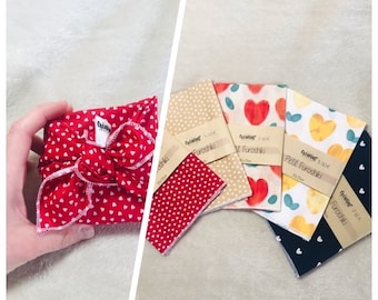 Small furoshiki - gift wrapping HEARTS Collection