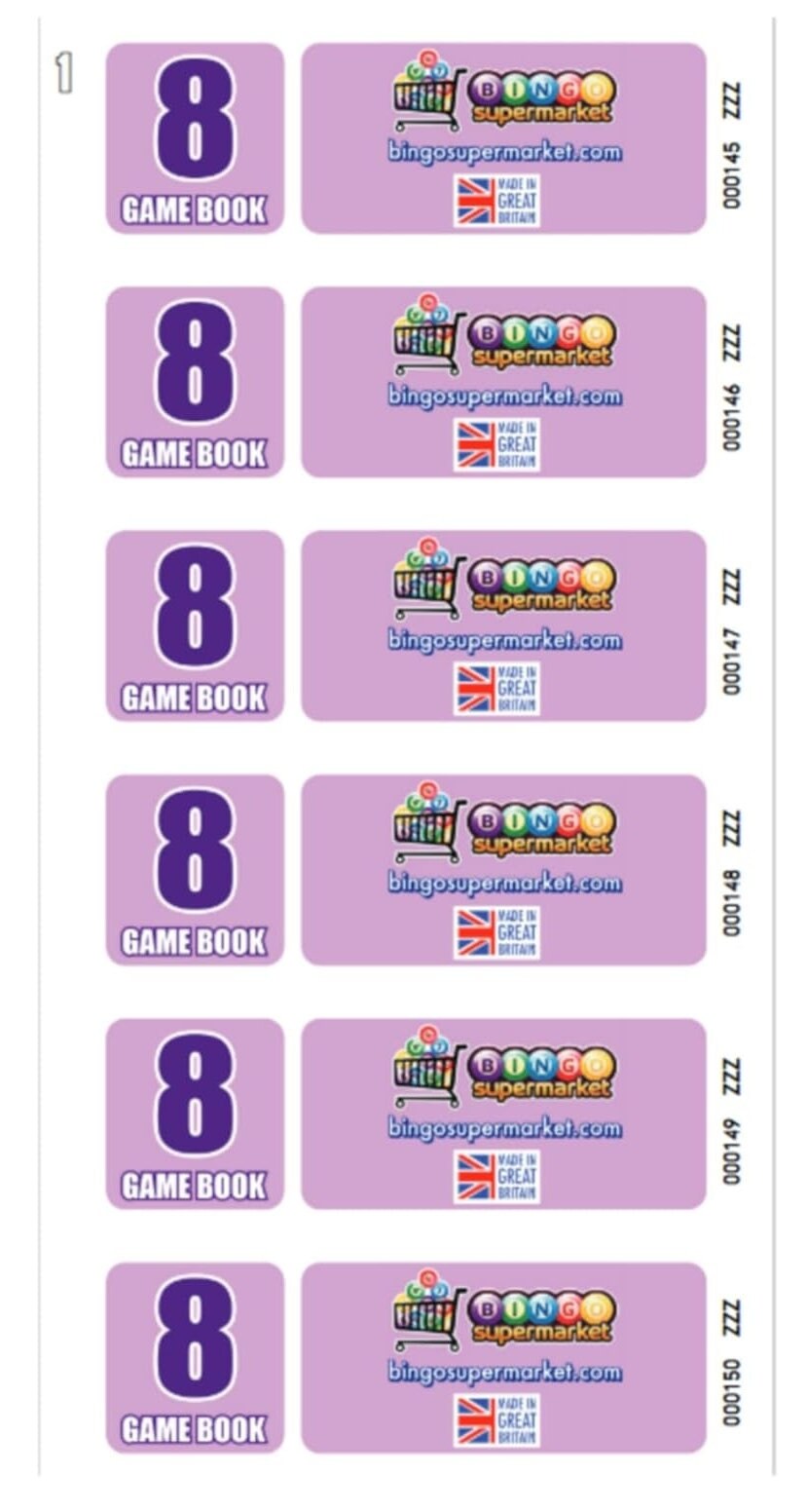 Bingo Tickets 600 Pad 6 To a Sheet 1-90 Perforated (Brown