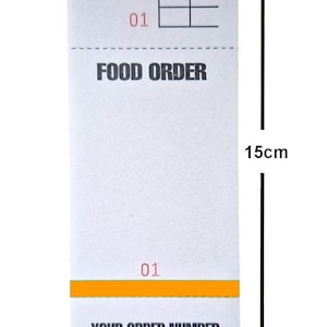 Food Order Pads Numbered 1-100 Pack Coloured Bar Restaurant Cafe Waiter BF84