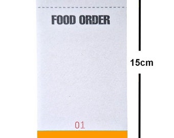 Food Order Pads Numbered 1-100 Pack Coloured Bar Restaurant Cafe Waiter BF84