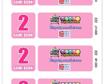 Bingosupermarket 600 Bingo-Bücher – 2 Seiten Pro Buch, 100 Streifen à 6 Tickets, Perforiert, Seriennummeriert