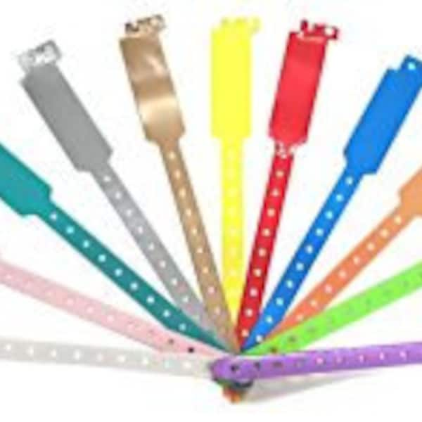 Wide Faced Vinyl Wristbands – Plain