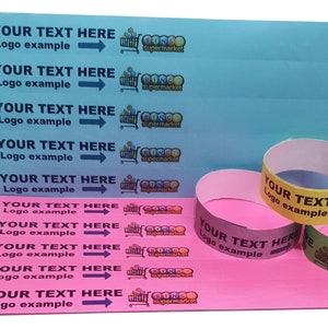 Wristbands Tyvek 25mm Security Event Paper Custom Printed ID Bands Party Garden Festival Sequentially Numbered Security Self Adhesive Strip