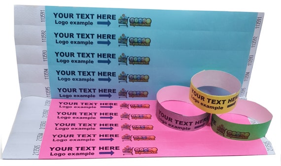 Custom Printed Tyvek Wristbands – 25mm Event Wristbands For Parties, Festivals, Clubs & VIP Access