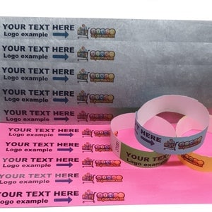 Printed Wristbands Tyvek 3/4" Wristbands for Parties and Seasonal Events