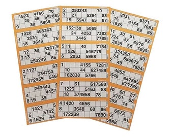 Bingo Flyers Tickets Pad Of 600 6 To View, All Colours Jumbo Brand 1-90 Quality