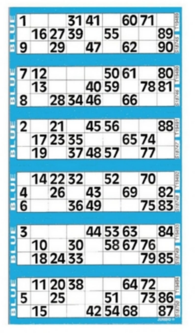 300 Bingo Game Single Ticket Card Flyer Pads Book 50 Sheet Etsy UK