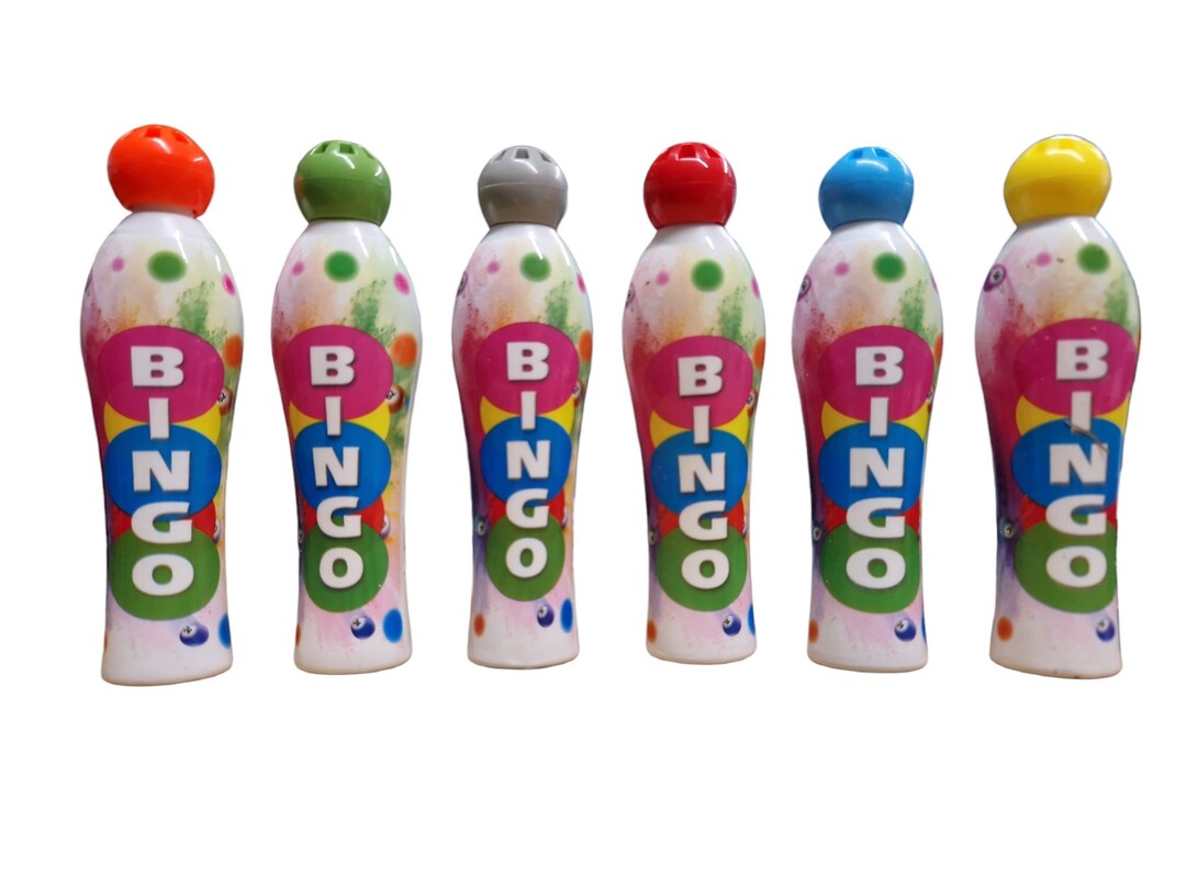6 Bingo Dabbers Da 43ml - Colorati Rosso, Verde, Blu Per Gioco Del Bingo - Foto 5