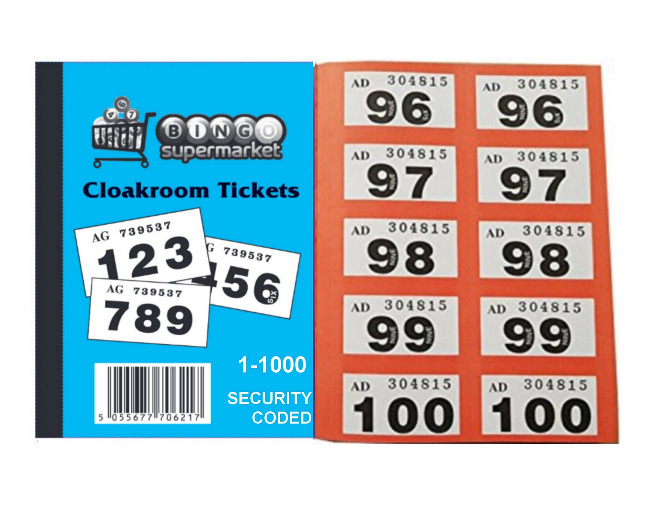 Bingosupermarket 600 Bingo-Tickets – 5 Seiten Pro Heft, 6 Tickets Pro Seite – Perforiert & Seriennummeriert – Für Partys Und Clubs