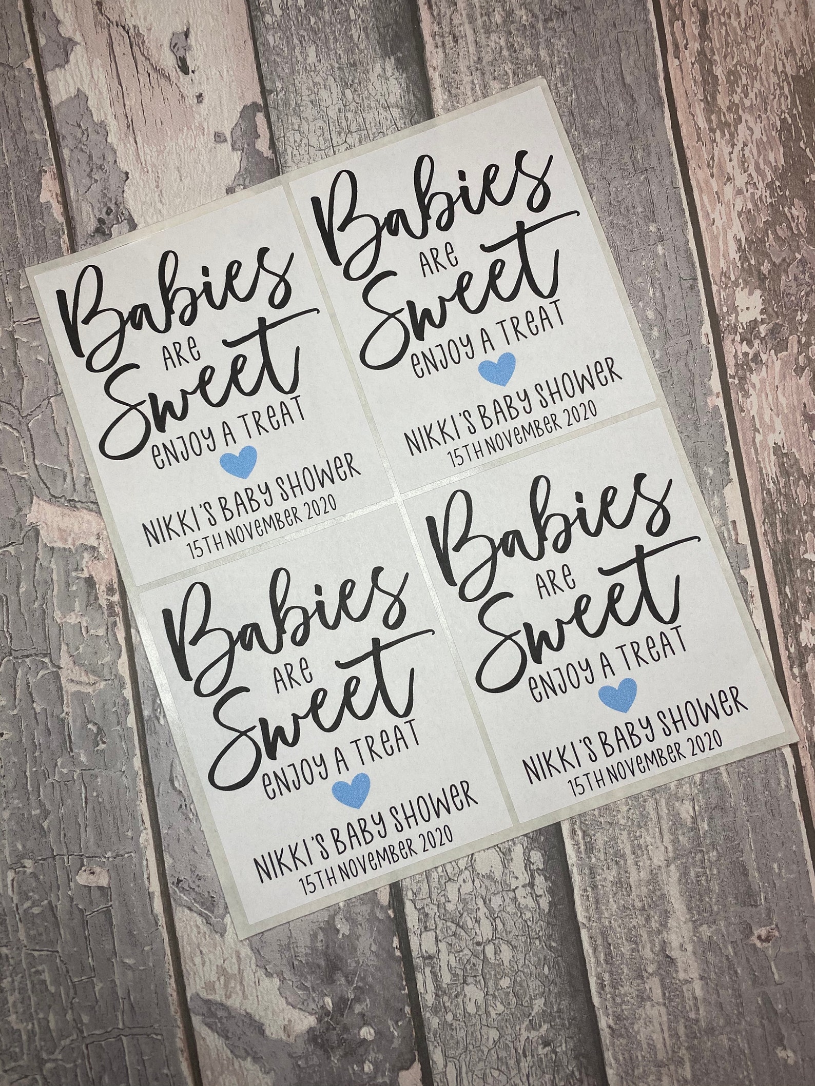 Baby Shower Sweet Bag Labels/Bags Baby Shower Gifts Stickers Etsy