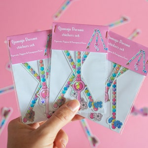 Set of 3 Magical Girls Wand - Doremi - Puron Stickers