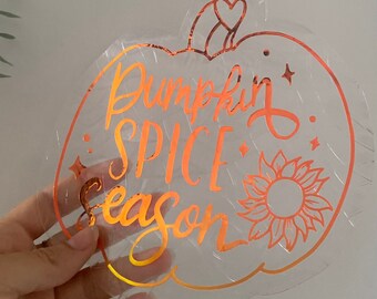 Sun catcher sticker - Pumpkin spice season
